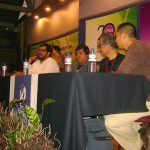 A la mañana siguiente participamos junto con Masaki Motoi en una conferencia sobre la Mercadotécnia en el Manga y en el Cómic Mexicano.