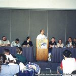 Como miembro del staff de Bongo y artista de los Simpson, Óscar González Loyo participó en una conferencia durante una Comic Con de San Diego.